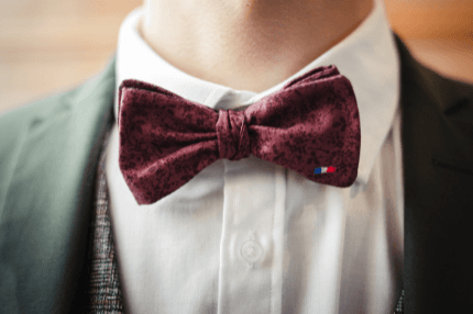 Détail nœud papillon mariage